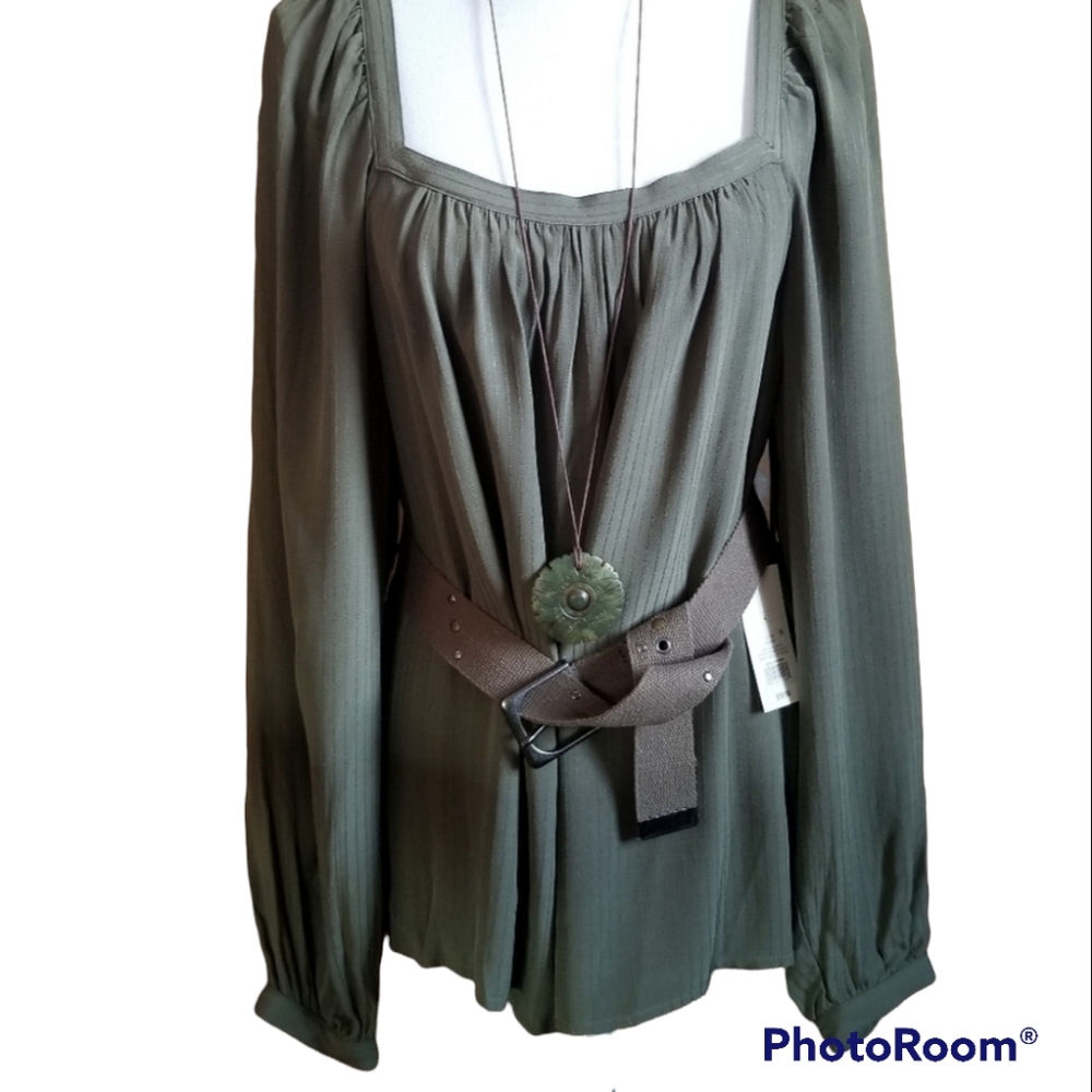 A New Day boho tribal flowy peasant blouse NWT!